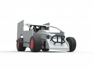 Northeast Outlaw Dirt Modified stock car Scale 1 to 25 3D Print Model
