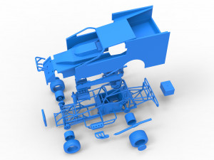 Northeast Outlaw Dirt Modified stock car Scale 1 to 25 3D Print Model