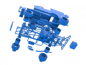 Northeast Outlaw Dirt Modified stock car Scale 1 to 25 3D Print Model