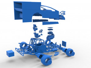 Northeast Outlaw Dirt Modified stock car Scale 1 to 25 3D Print Model