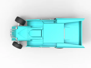 Northeast Outlaw Dirt Modified stock car while turning Scale 1 to 25 3D Print Model