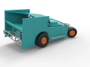 Northeast Outlaw Dirt Modified stock car while turning Scale 1 to 25 3D Print Model