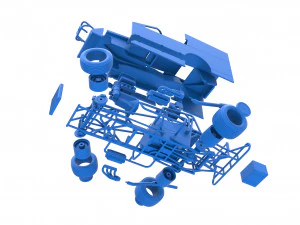 Northeast Outlaw Dirt Modified stock car while turning Scale 1 to 25 3D Print Model