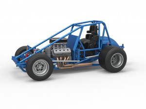 Sprint car Base Scale 1 to 25 3D Print Model