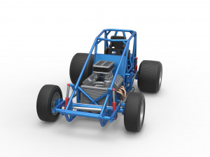 Sprint car Base Scale 1 to 25 3D प्रिंट मॉडल