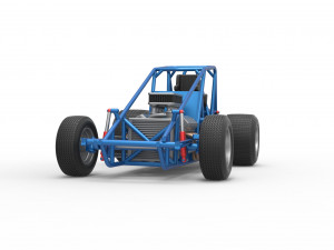 Sprint car Base Scale 1 to 25 3D प्रिंट मॉडल