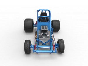 Sprint car Base Scale 1 to 25 3D प्रिंट मॉडल