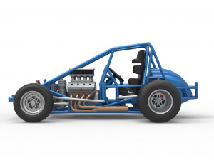 Sprint car Base Scale 1 to 25 3D प्रिंट मॉडल