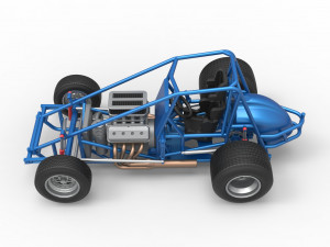 Sprint car Base Scale 1 to 25 3D प्रिंट मॉडल