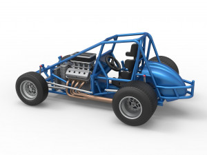 Sprint car Base Scale 1 to 25 3D प्रिंट मॉडल