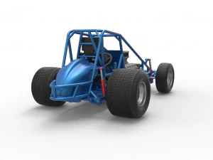 Sprint car Base Scale 1 to 25 3D Print Model