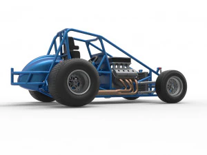 Sprint car Base Scale 1 to 25 3D Print Model