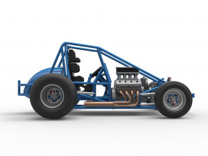 Sprint car Base Scale 1 to 25 3D प्रिंट मॉडल