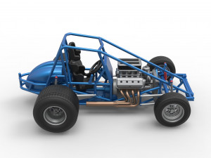 Sprint car Base Scale 1 to 25 3D प्रिंट मॉडल