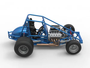 Sprint car Base Scale 1 to 25 3D Print Model