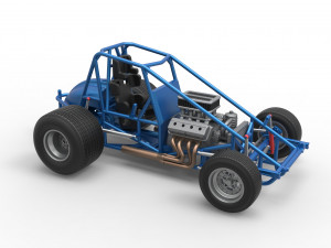 Sprint car Base Scale 1 to 25 3D प्रिंट मॉडल