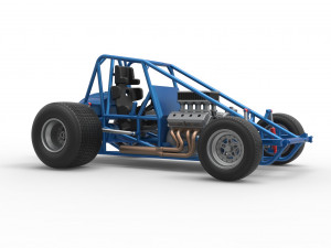 Sprint car Base Scale 1 to 25 3D प्रिंट मॉडल