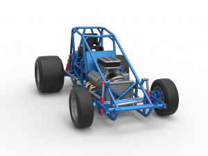 Sprint car Base Scale 1 to 25 3D प्रिंट मॉडल