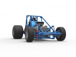 Sprint car Base Scale 1 to 25 3D प्रिंट मॉडल