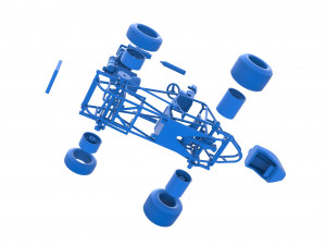 Sprint car Base Scale 1 to 25 3D प्रिंट मॉडल