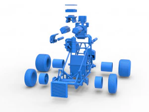 Sprint car Base Scale 1 to 25 3D Print Model