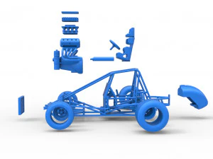 Sprint car Base Scale 1 to 25 3D Print Model