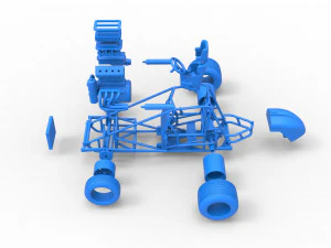 Sprint car Base Scale 1 to 25 3D Print Model