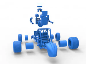 Sprint car Base Scale 1 to 25 3D Print Model