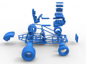 Sprint car Base Scale 1 to 25 3D Print Model