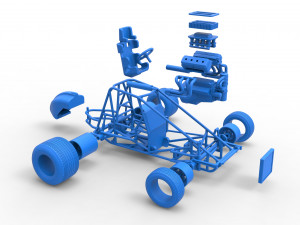 Sprint car Base Scale 1 to 25 3D प्रिंट मॉडल