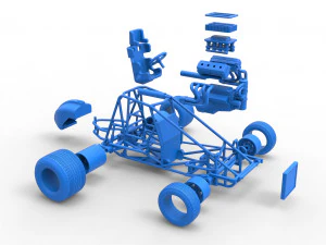 Sprint car Base Scale 1 to 25 3D Print Model