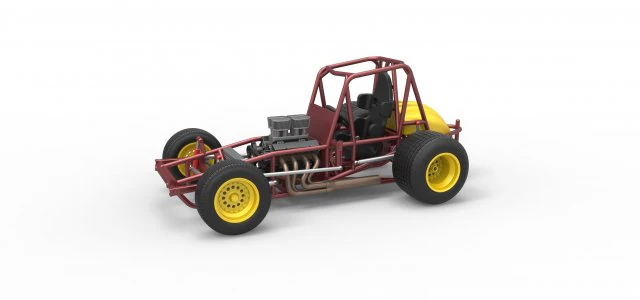 Vintage Sprint car Base Scale 1 to 25 3D Print Model .c4d .max .obj .3ds .fbx .stl .blend