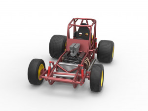 Vintage Sprint car Base Scale 1 to 25 3D 打印模型