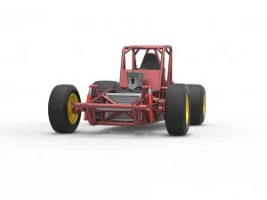 Vintage Sprint car Base Scale 1 to 25 3D Print Model