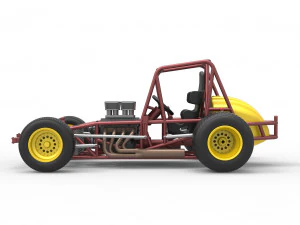 Vintage Sprint car Base Scale 1 to 25 3D Print Model