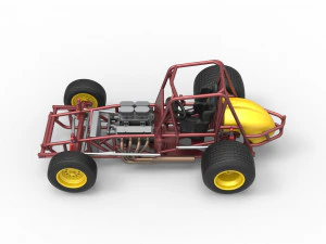 Vintage Sprint car Base Scale 1 to 25 3D Print Model