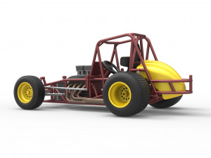 Vintage Sprint car Base Scale 1 to 25 3D 打印模型