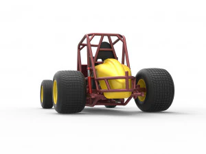 Vintage Sprint car Base Scale 1 to 25 3D Print Model