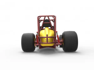 Vintage Sprint car Base Scale 1 to 25 3D Print Model