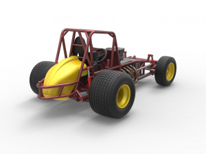 Vintage Sprint car Base Scale 1 to 25 3D 打印模型