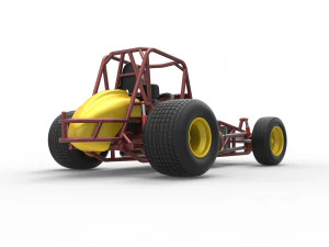 Vintage Sprint car Base Scale 1 to 25 3D Print Model