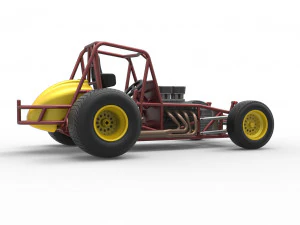 Vintage Sprint car Base Scale 1 to 25 3D Print Model