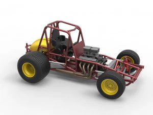 Vintage Sprint car Base Scale 1 to 25 3D Print Model
