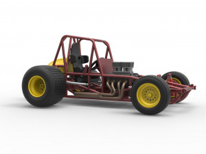 Vintage Sprint car Base Scale 1 to 25 3D 打印模型