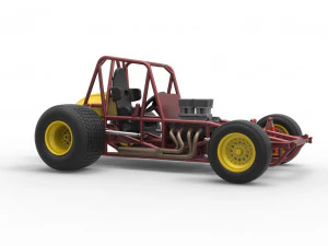 Vintage Sprint car Base Scale 1 to 25 3D Print Model