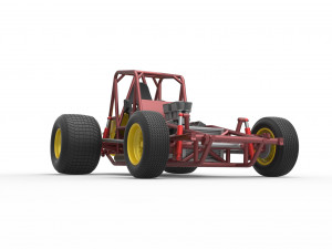 Vintage Sprint car Base Scale 1 to 25 3D 打印模型