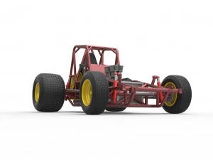 Vintage Sprint car Base Scale 1 to 25 3D Print Model