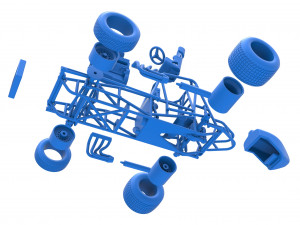 Vintage Sprint car Base Scale 1 to 25 3D 打印模型