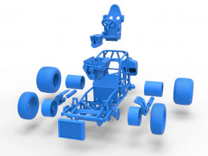Vintage Sprint car Base Scale 1 to 25 3D Print Model