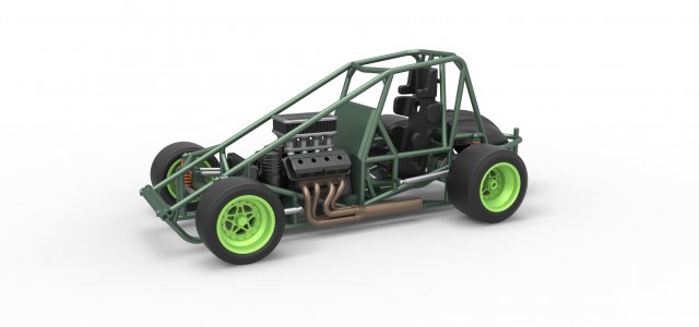 Pavement Sprint car Base Scale 1 to 25 Modello di stampa 3D .c4d .max .obj .3ds .fbx .stl .blend